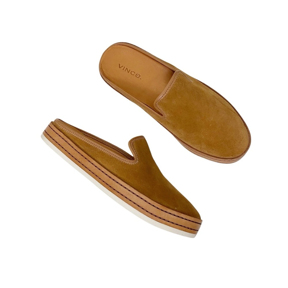 Vince Canella Suede Slip On Mules Loafer